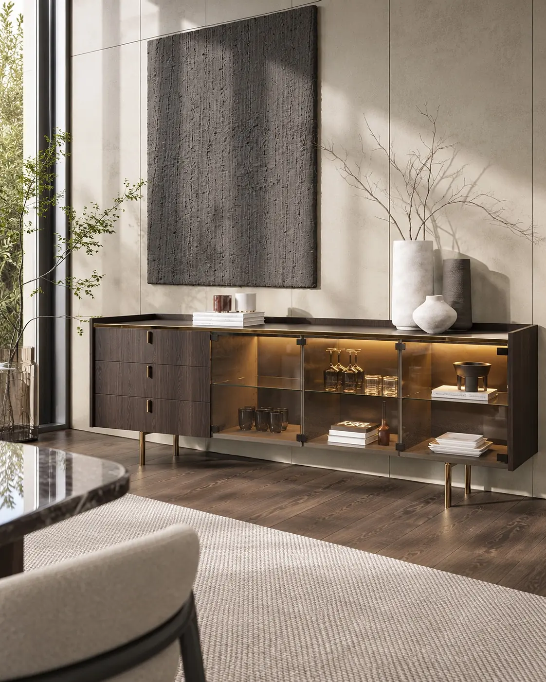 Aparador Colline Glass em ambiente