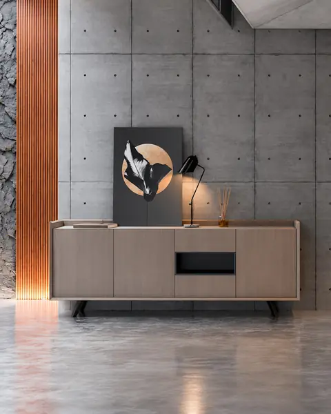 Aparador Vertex Gold VG.01 em ambiente