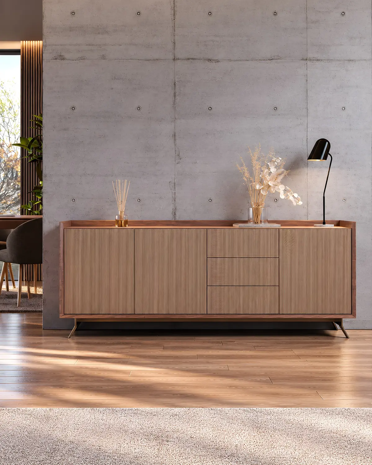 Aparador Vertex Gold VG.02 em ambiente