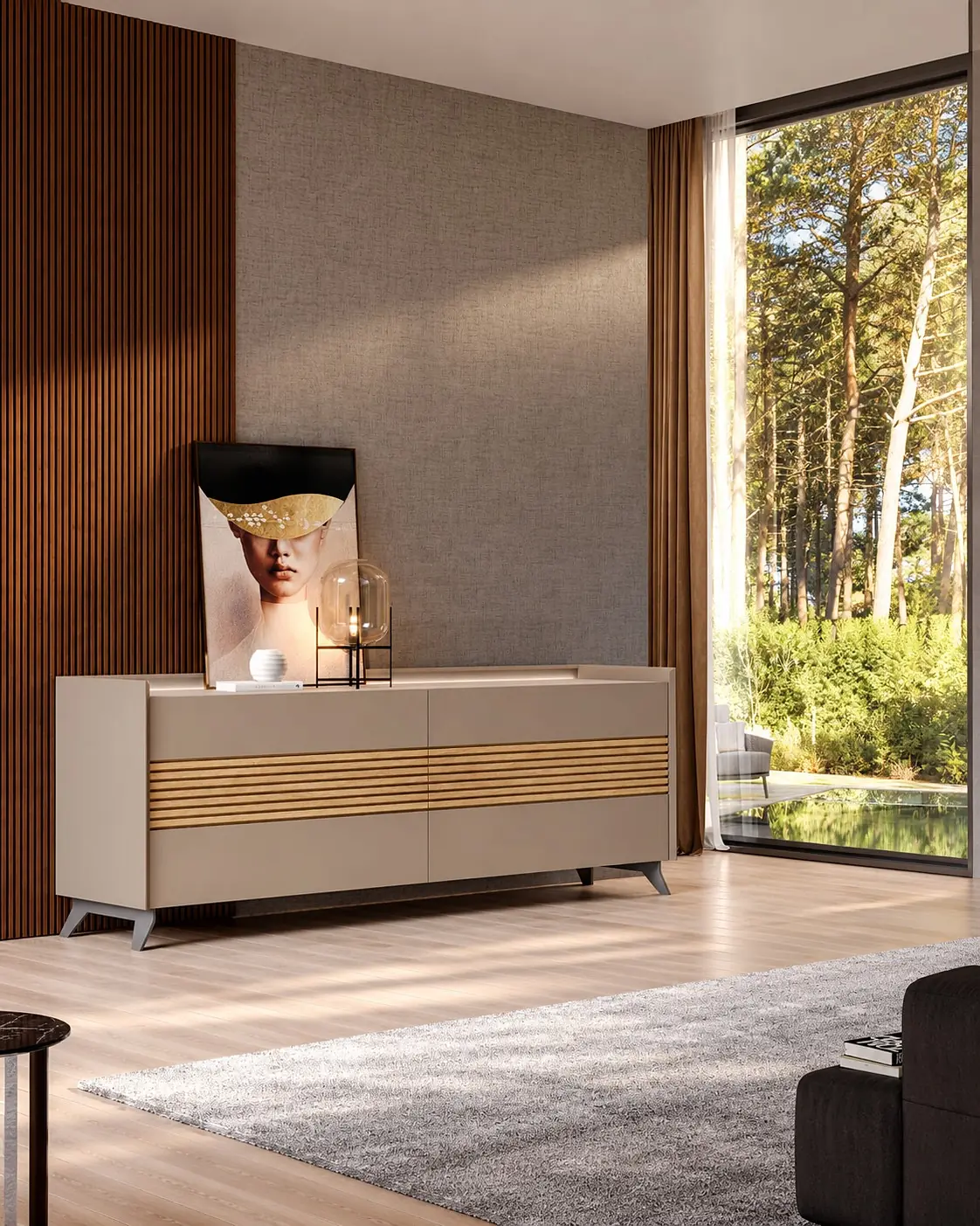 Aparador Vertex Gold VG.05 em ambiente
