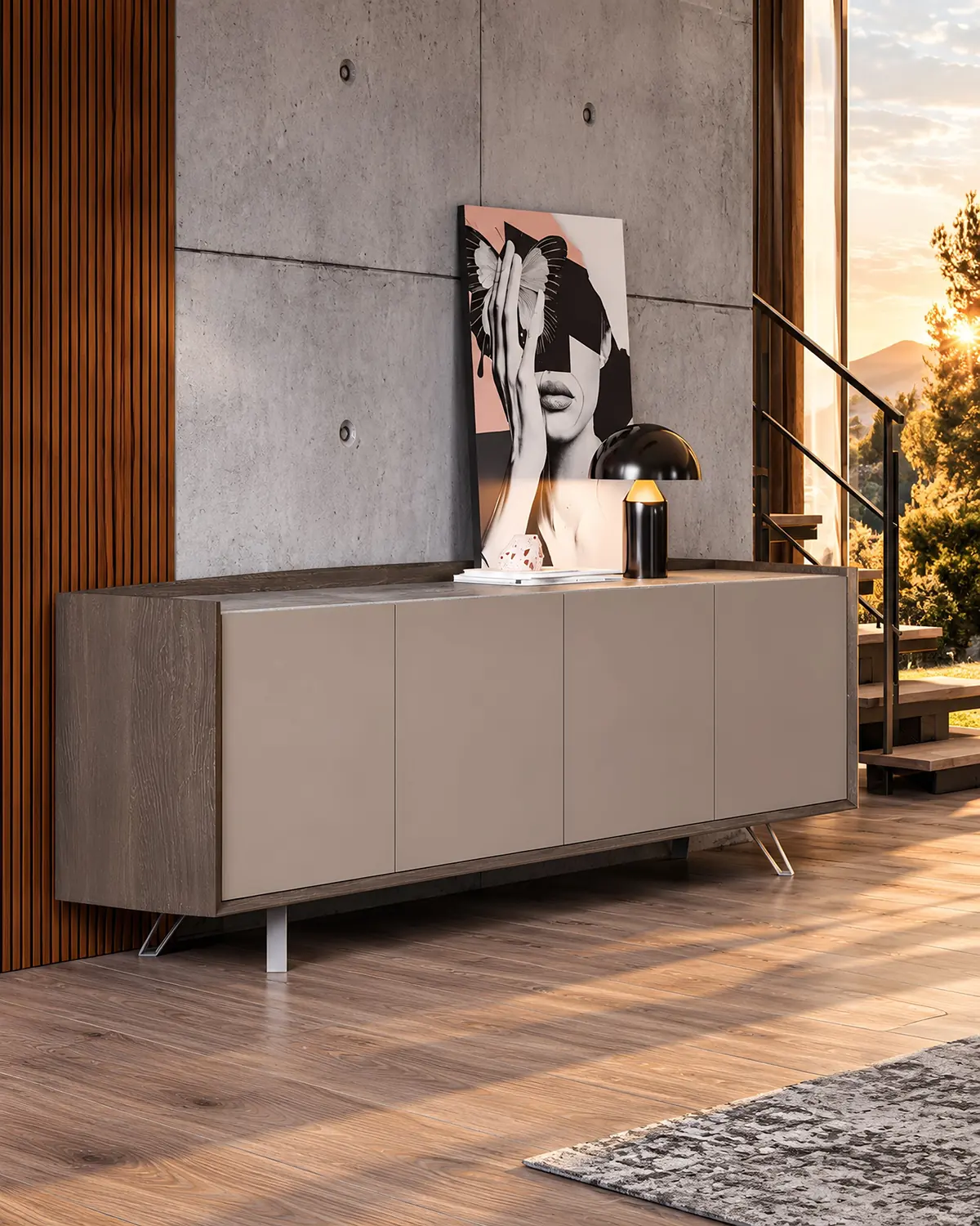 Aparador Vertex Gold VG.12 em ambiente