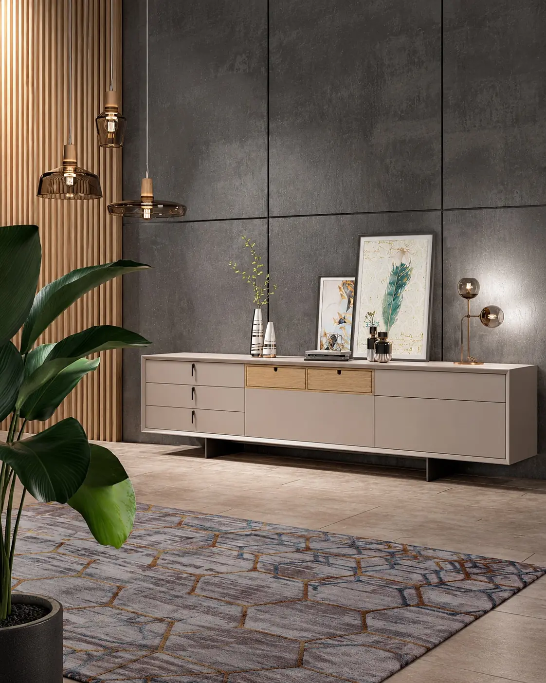Aparador Vertex Gold VG.16 em ambiente