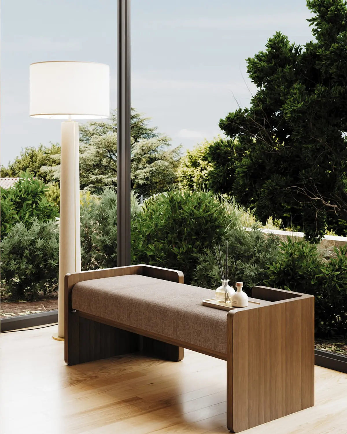 Banco de cama Tenue em ambiente