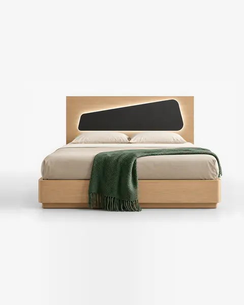 Amora Bed with Wooden Headboard