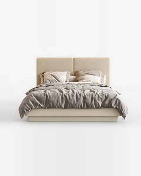 Cama Soho com cabeceira de dois painéis