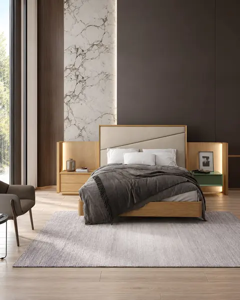Cama Vertex Gold VG.43 em ambiente