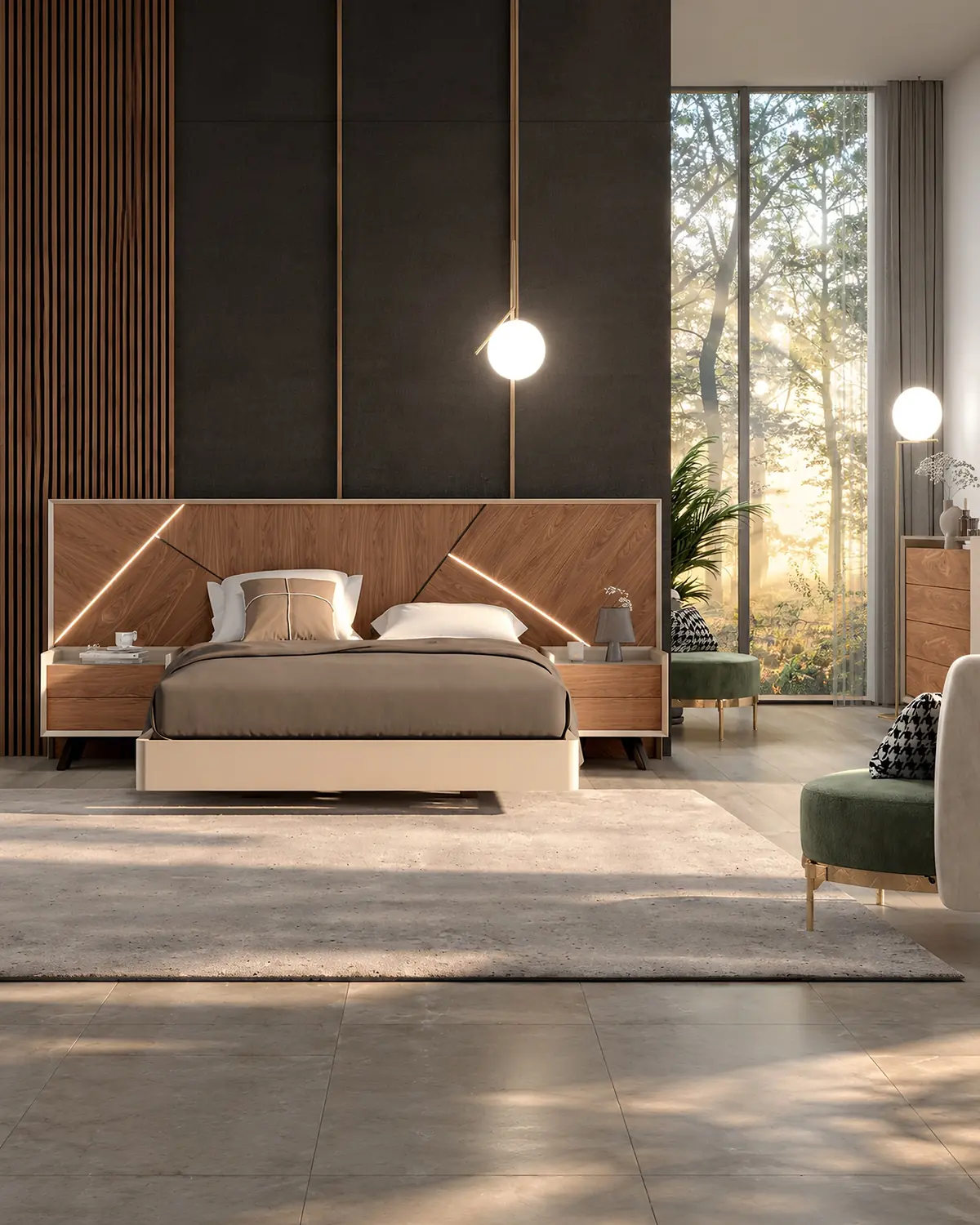 Cama Vertex Gold VG.45 em ambiente