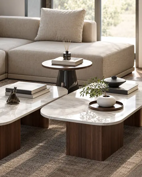 Mesa de centro Sottile em ambiente