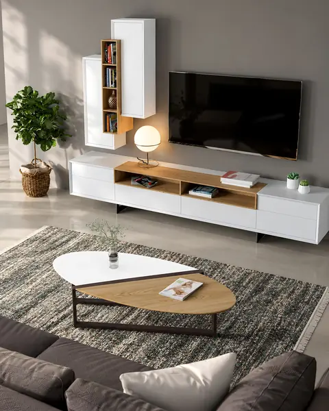 Mesa de centro Vertex Gold VG.27 em ambiente