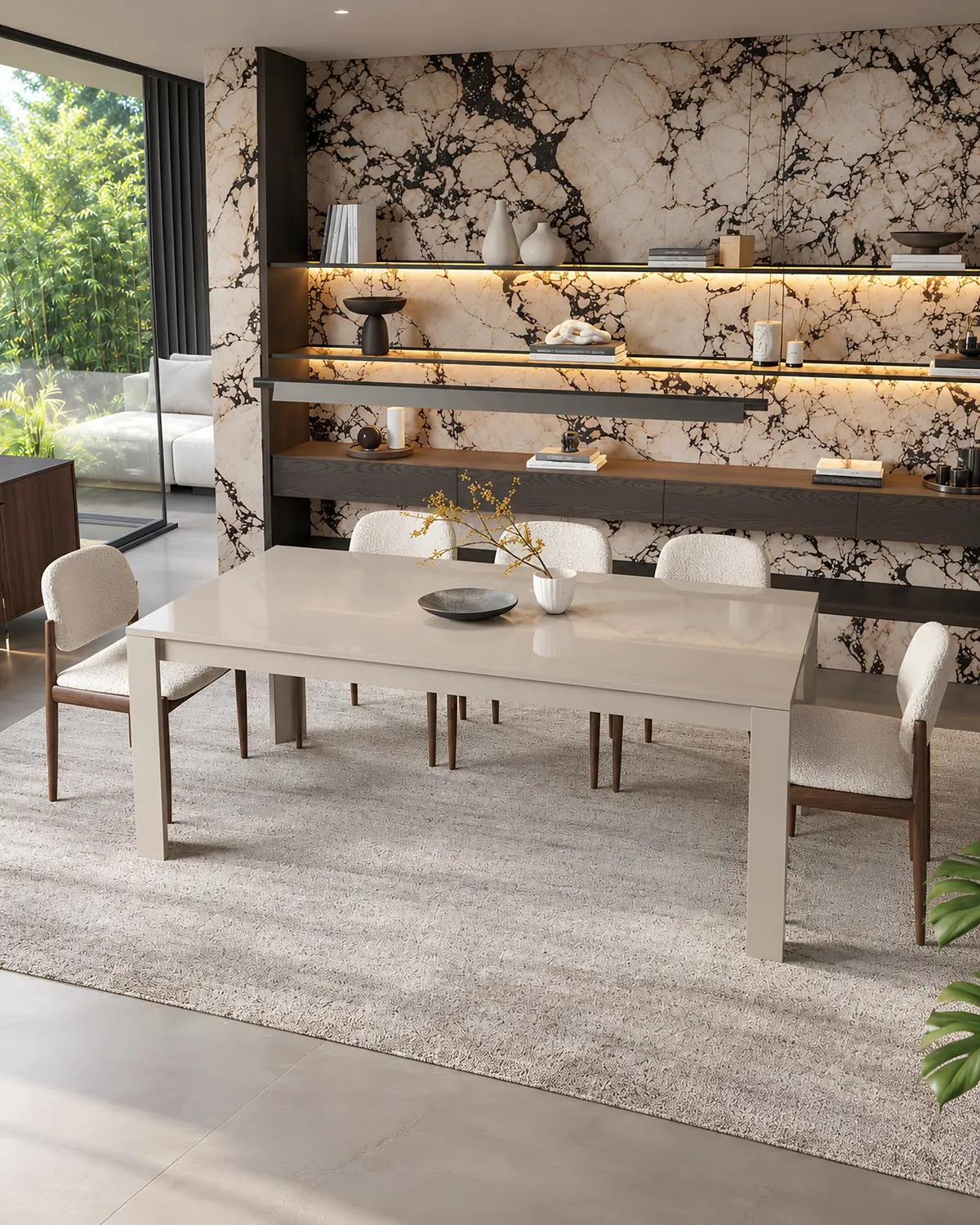 Mesa de jantar extensível Laggi II em ambiente