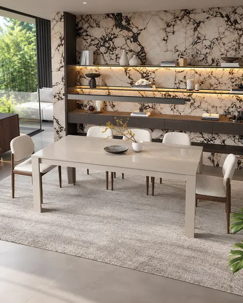 Mesa de jantar extensível Laggi II em ambiente