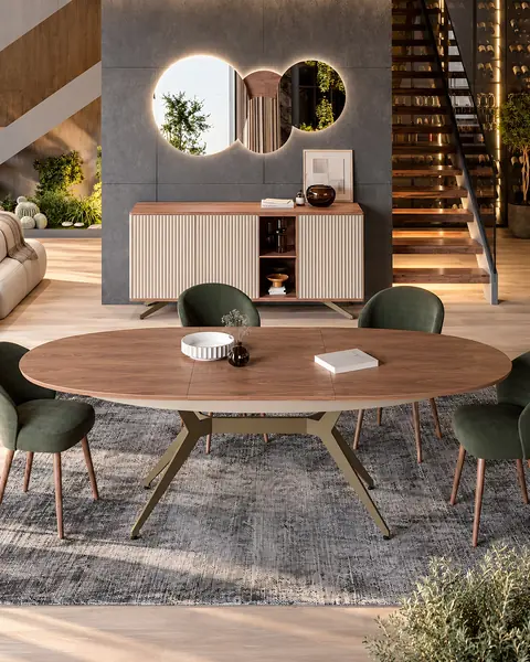 Mesa de jantar oval Galia GAL.06