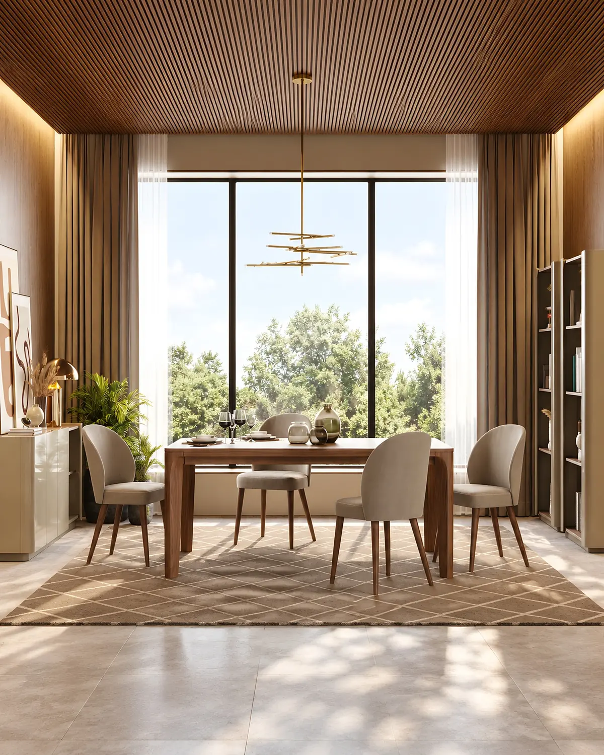 Mesa de jantar Soho retangular em ambiente