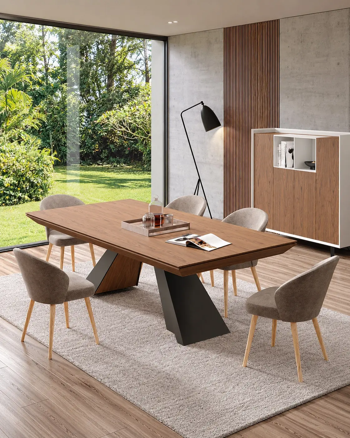 Mesa de jantar Vertex Gold VG.03 em ambiente