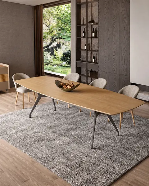 Mesa de jantar Vertex Gold VG.06 em ambiente