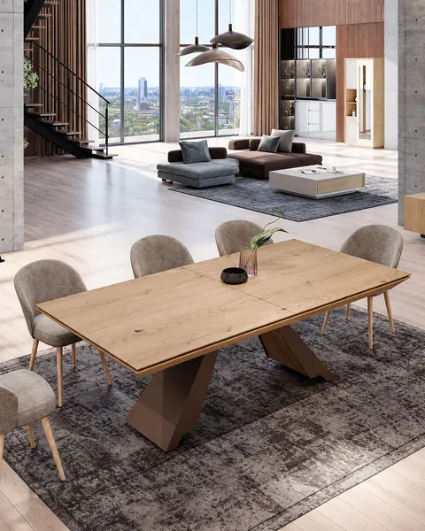 Mesa de jantar Vertex Gold VG.17 em ambiente