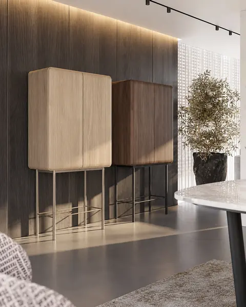 Detailed photo of the product Rocco Tall-Base Bar Cabinet