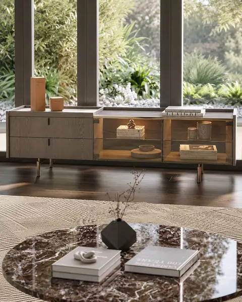 Móvel TV Colline Glass em ambiente