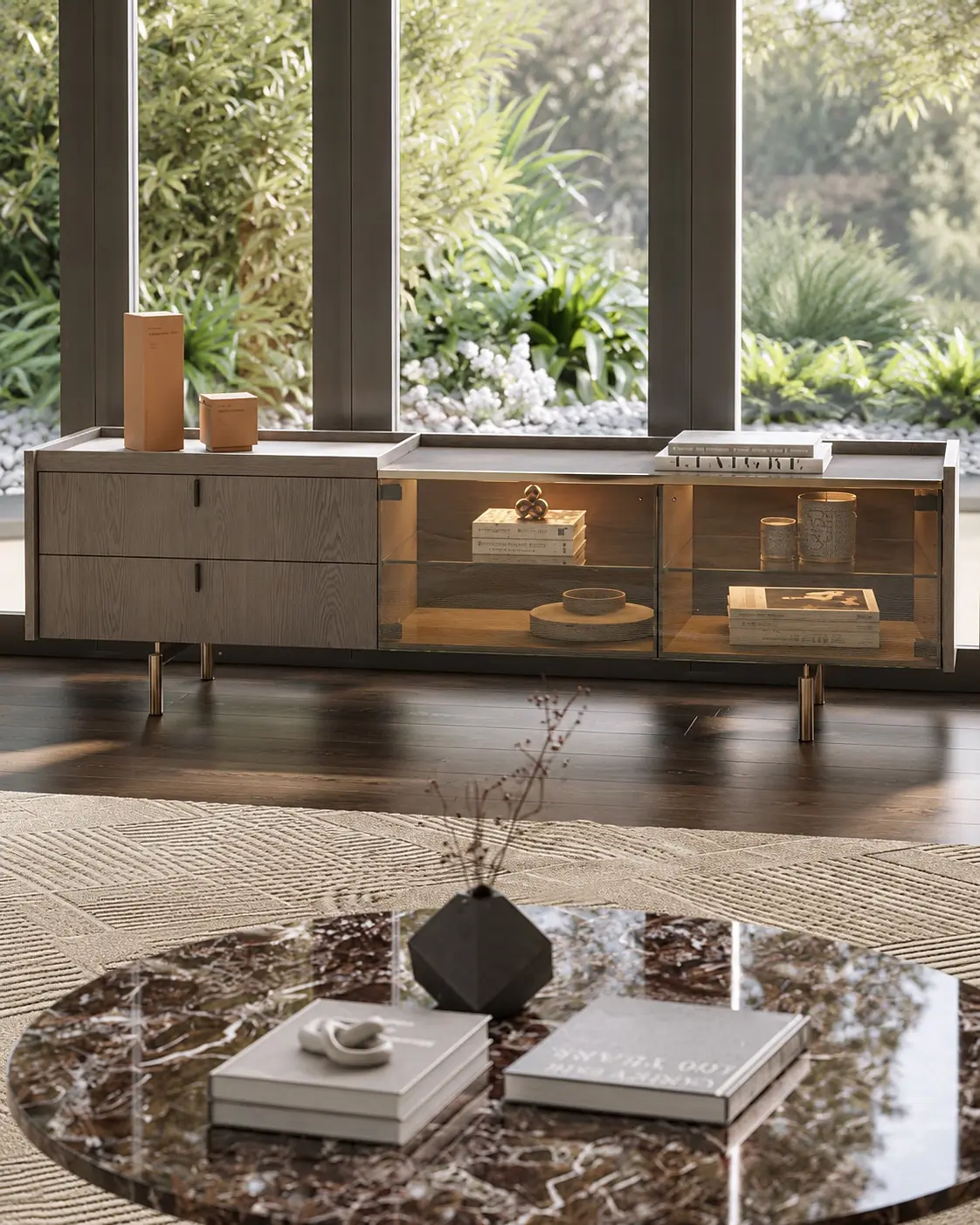 Móvel TV Colline Glass em ambiente