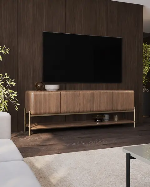 Detailed photo of the product Rocco 216 Tall TV Unit with Shelf