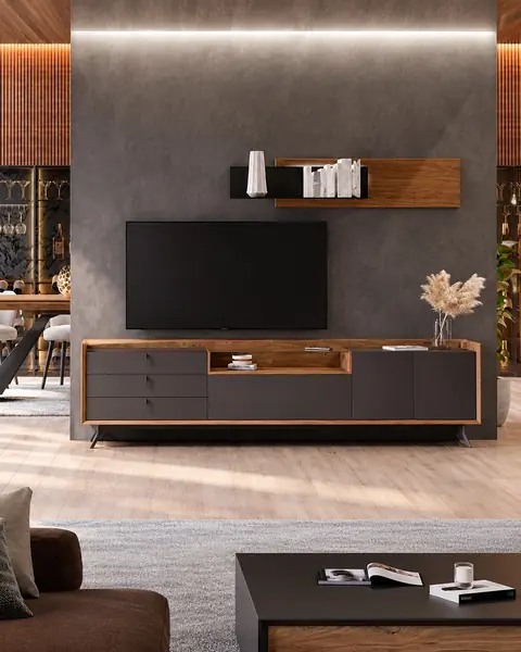 Móvel TV Vertex Gold VG.10 em ambiente