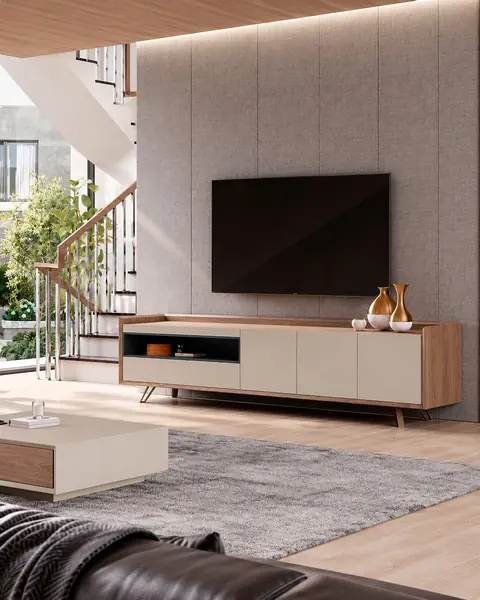 Móvel TV Vertex Gold VG.11 em ambiente