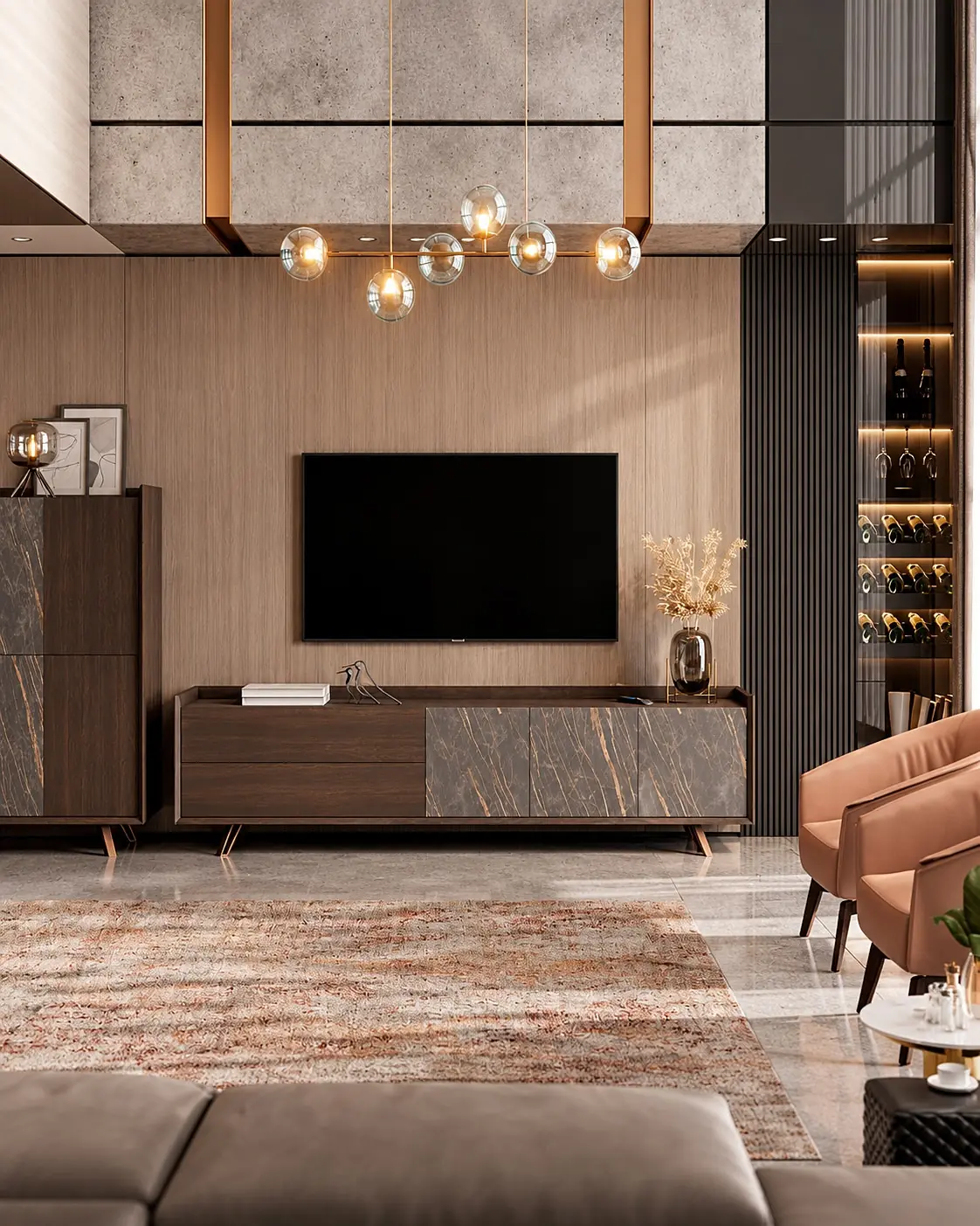 Móvel TV Vertex Gold VG.13 em ambiente