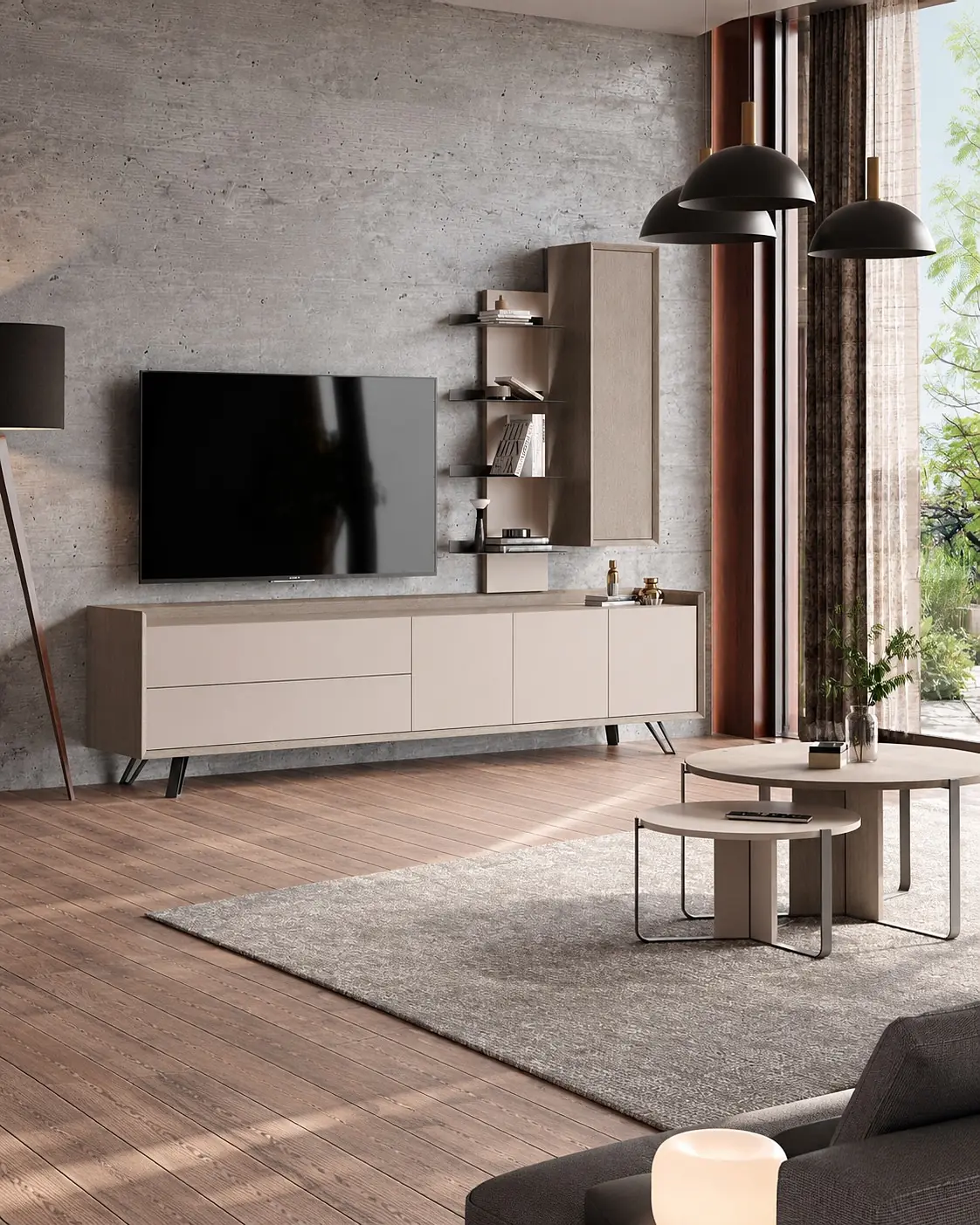 Móvel TV Vertex Gold VG.14 em ambiente