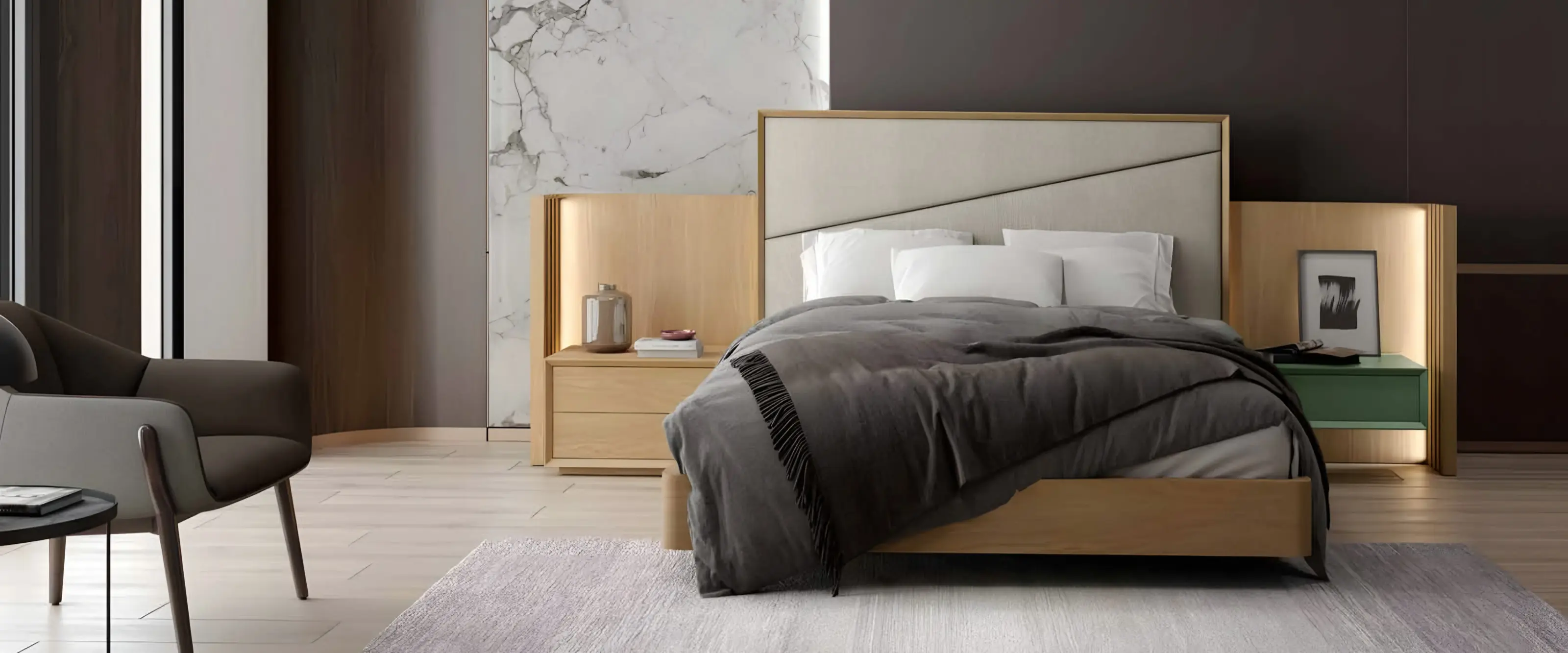 Quarto Vertex Gold VG.43, descubra as peças do ambiente