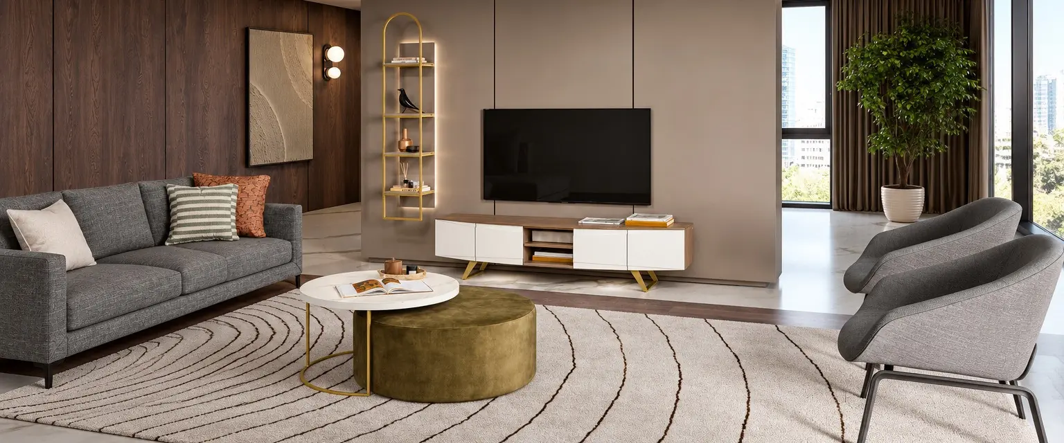 Sala de estar Corvo 02, descubra as peças do ambiente