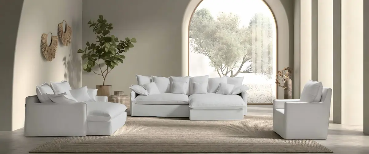 Sala de estar Cotton, descubra as peças do ambiente