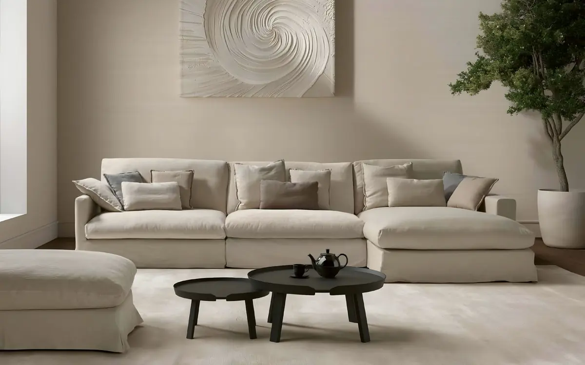 Sala de estar Linnen, descubra as peças do ambiente