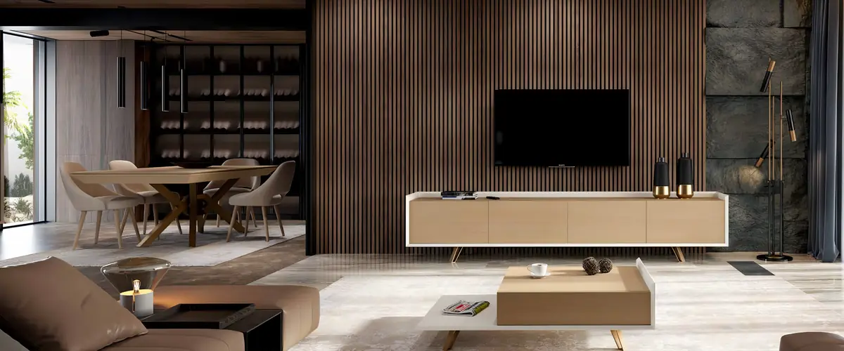 Sala de estar Vertex Gold VG.08, descubra as peças do ambiente