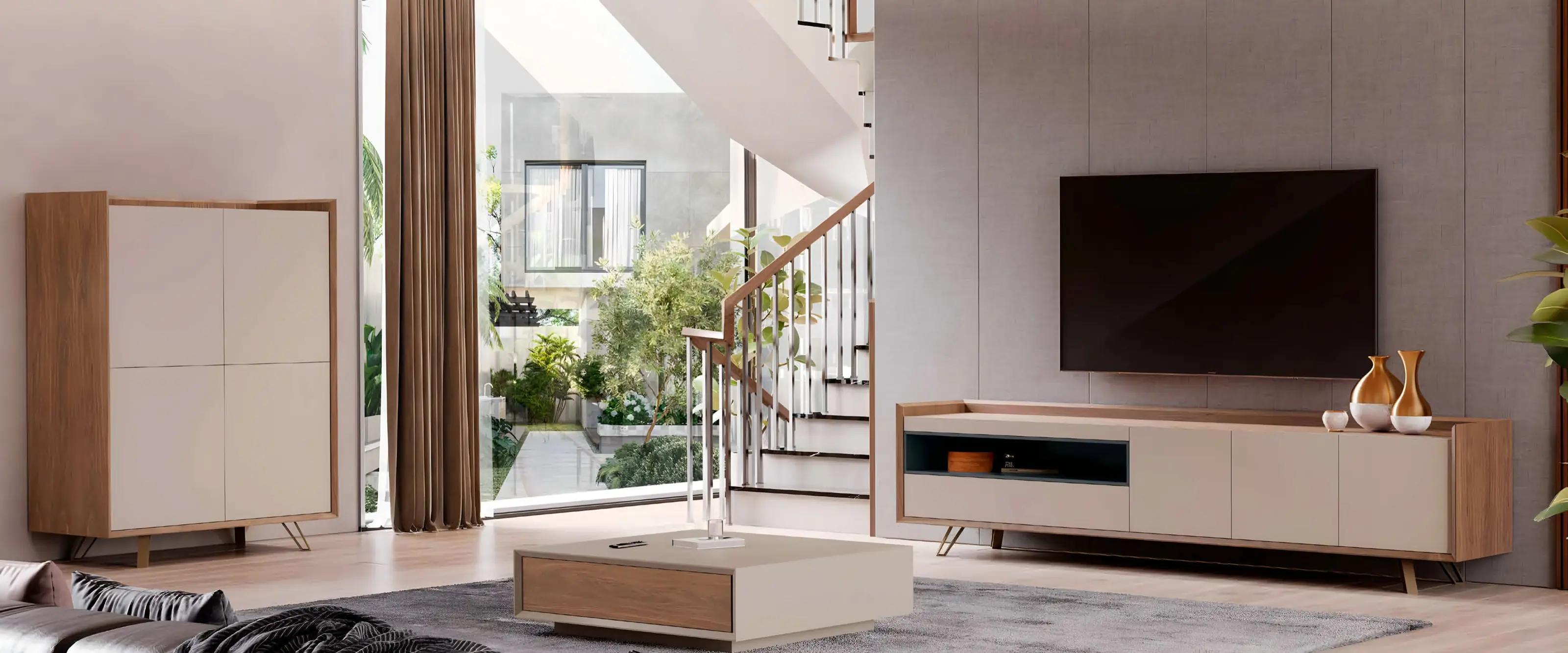 Sala de estar Vertex Gold VG.11, descubra as peças do ambiente