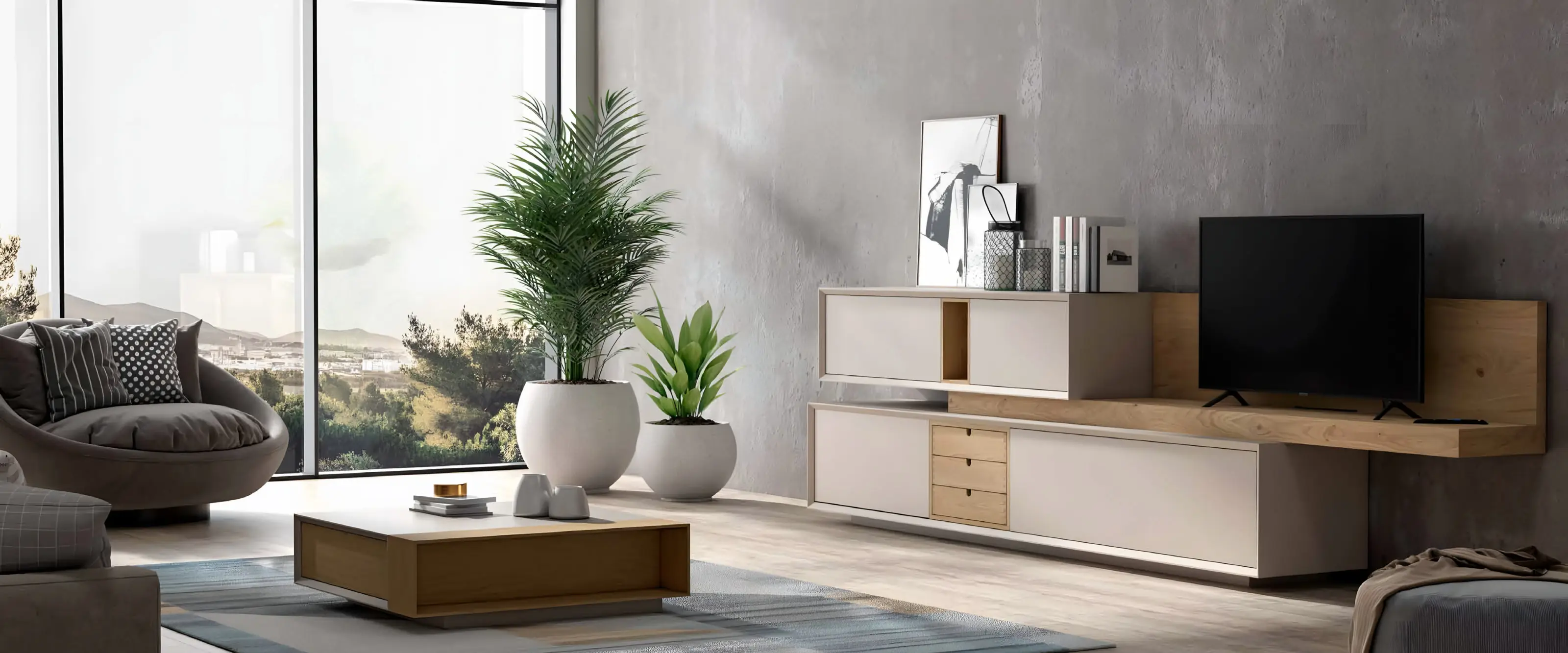 Sala de estar Vertex Gold VG.18, descubra as peças do ambiente