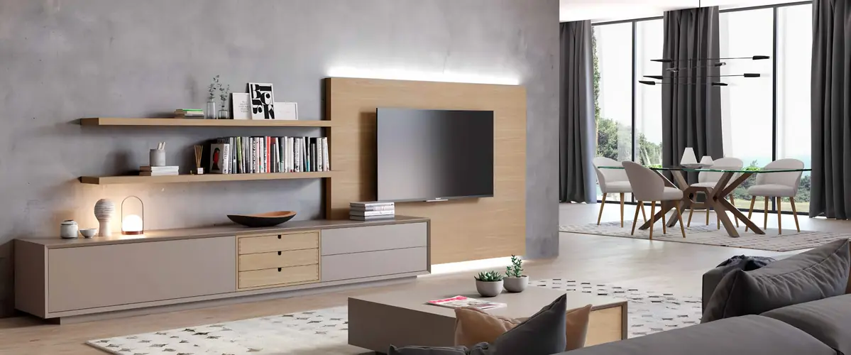 Sala de estar Vertex Gold VG.19, descubra as peças do ambiente