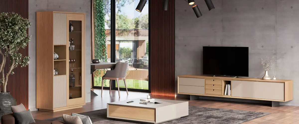 Sala de estar Vertex Gold VG.23, descubra as peças do ambiente