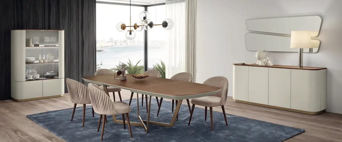 Sala de jantar Amora 01, descubra as peças do ambiente