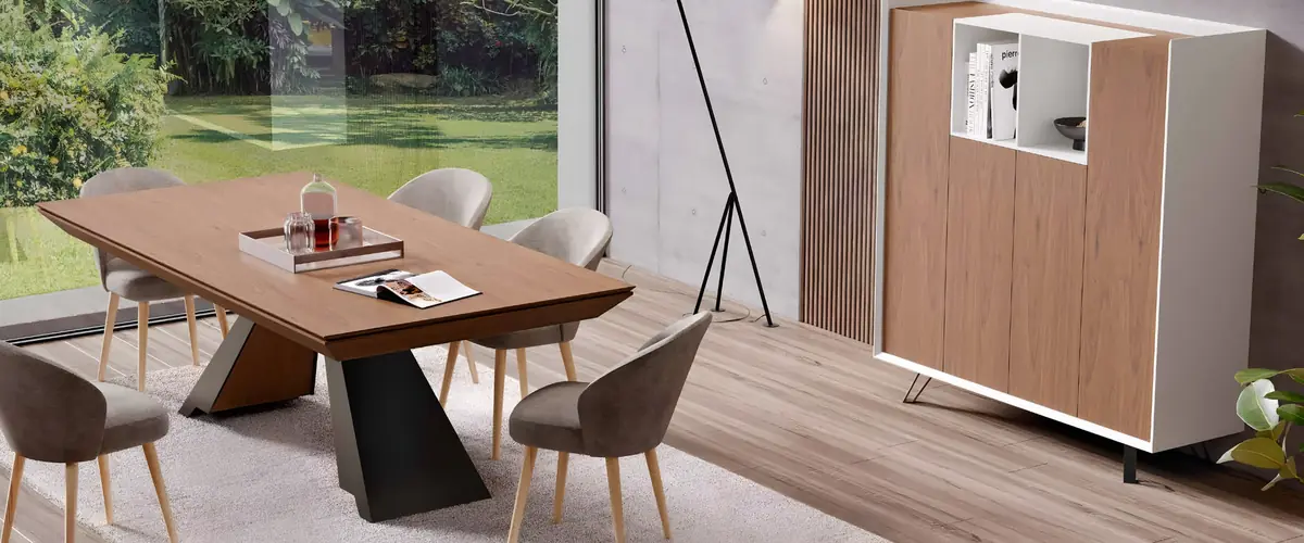 Sala de jantar Vertex Gold VG.03, descubra as peças do ambiente