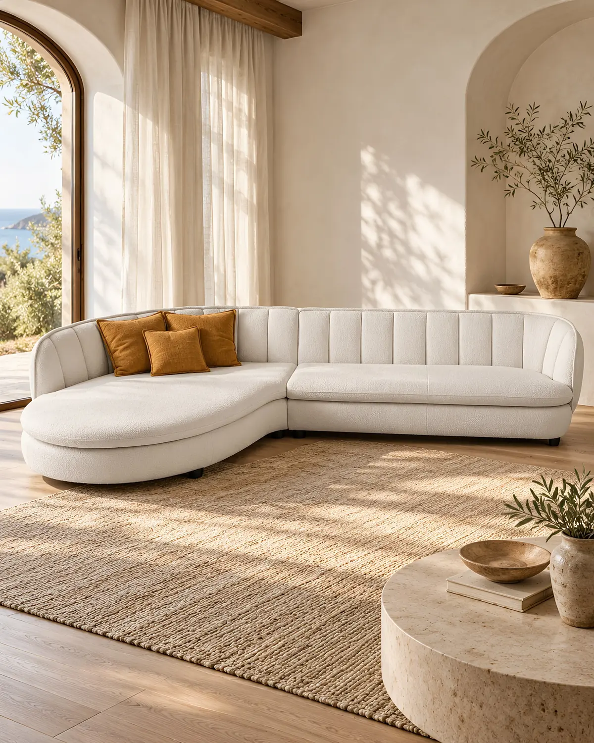 Sofá Alagoas com chaise longue noutro ambiente