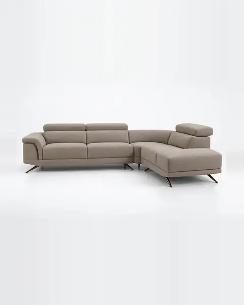 Sofá de canto Valentino com chaise longue