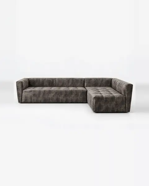 Sofá Enigma com chaise longue e braço
